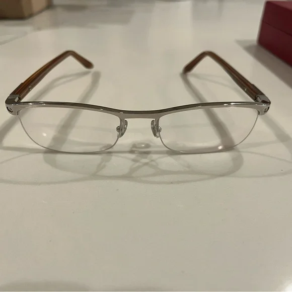 Cartier Silver Unisex Glasses - Picture 1 of 9